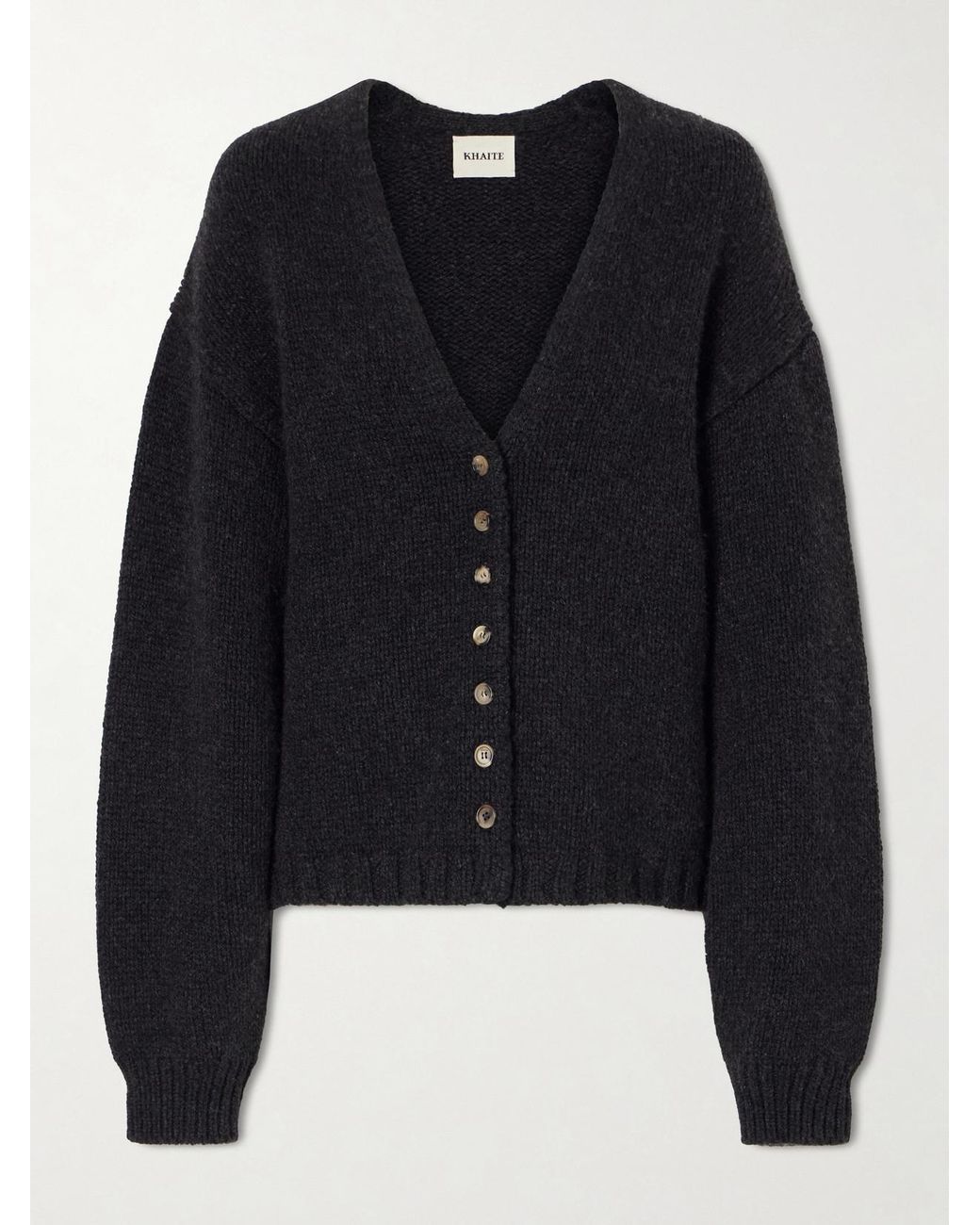 Khaite Black Axel Cashmere Cardigan