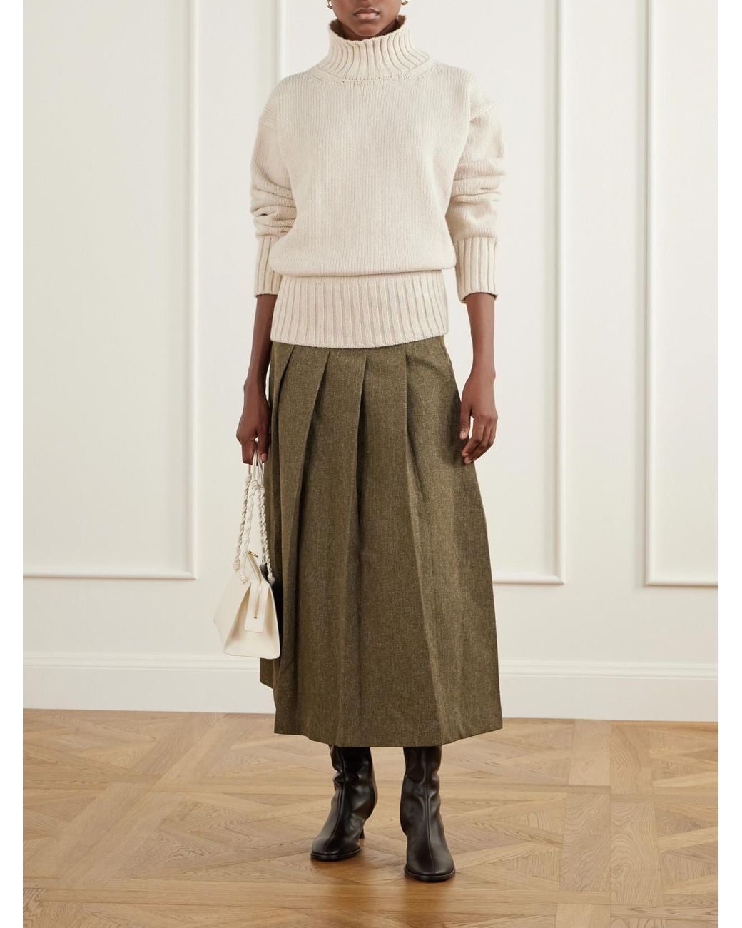Rohe Natural Wool And Cashmere-Blend Turtleneck Sweater