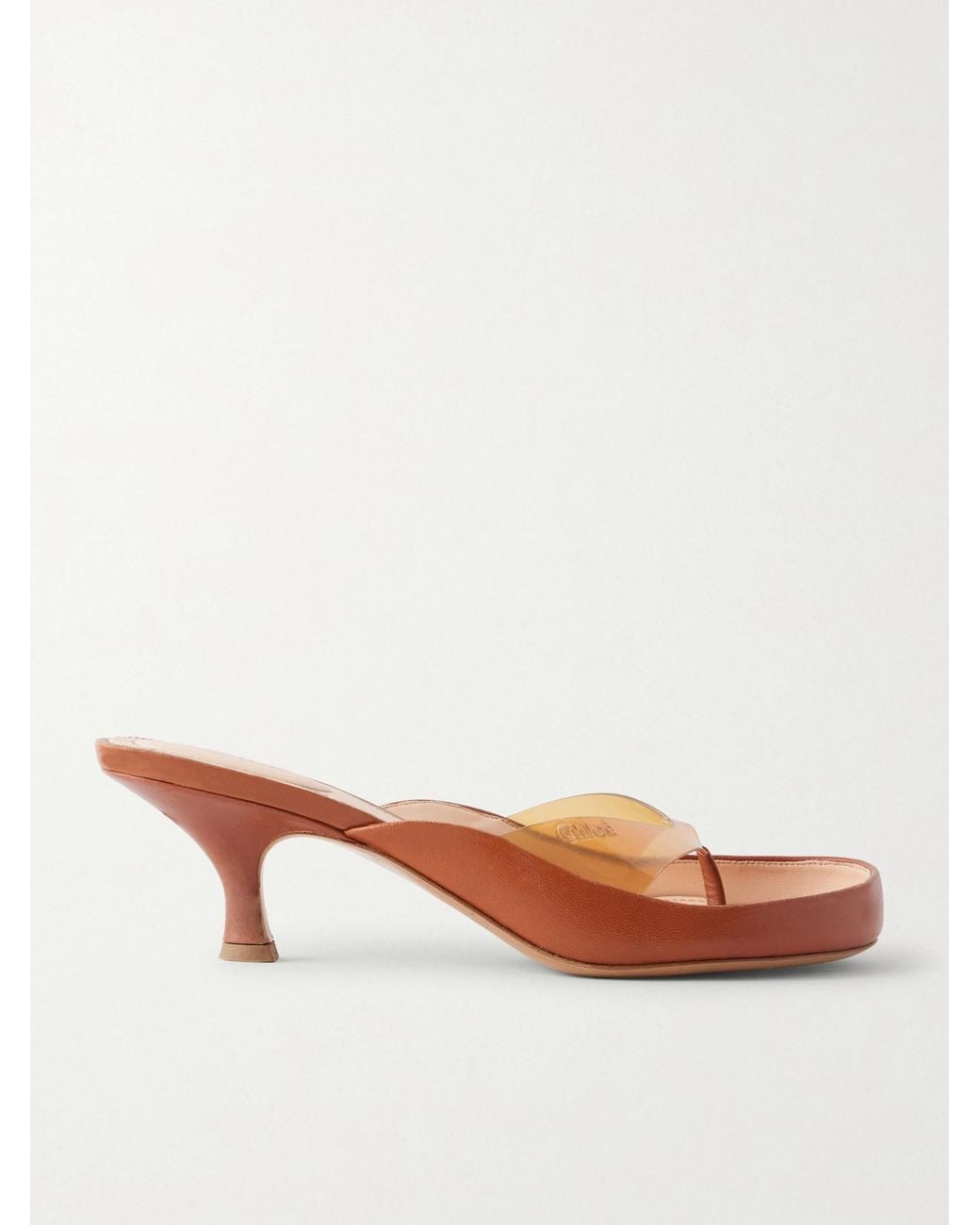 Chloé Pink Junie Tpu And Leather Sandals