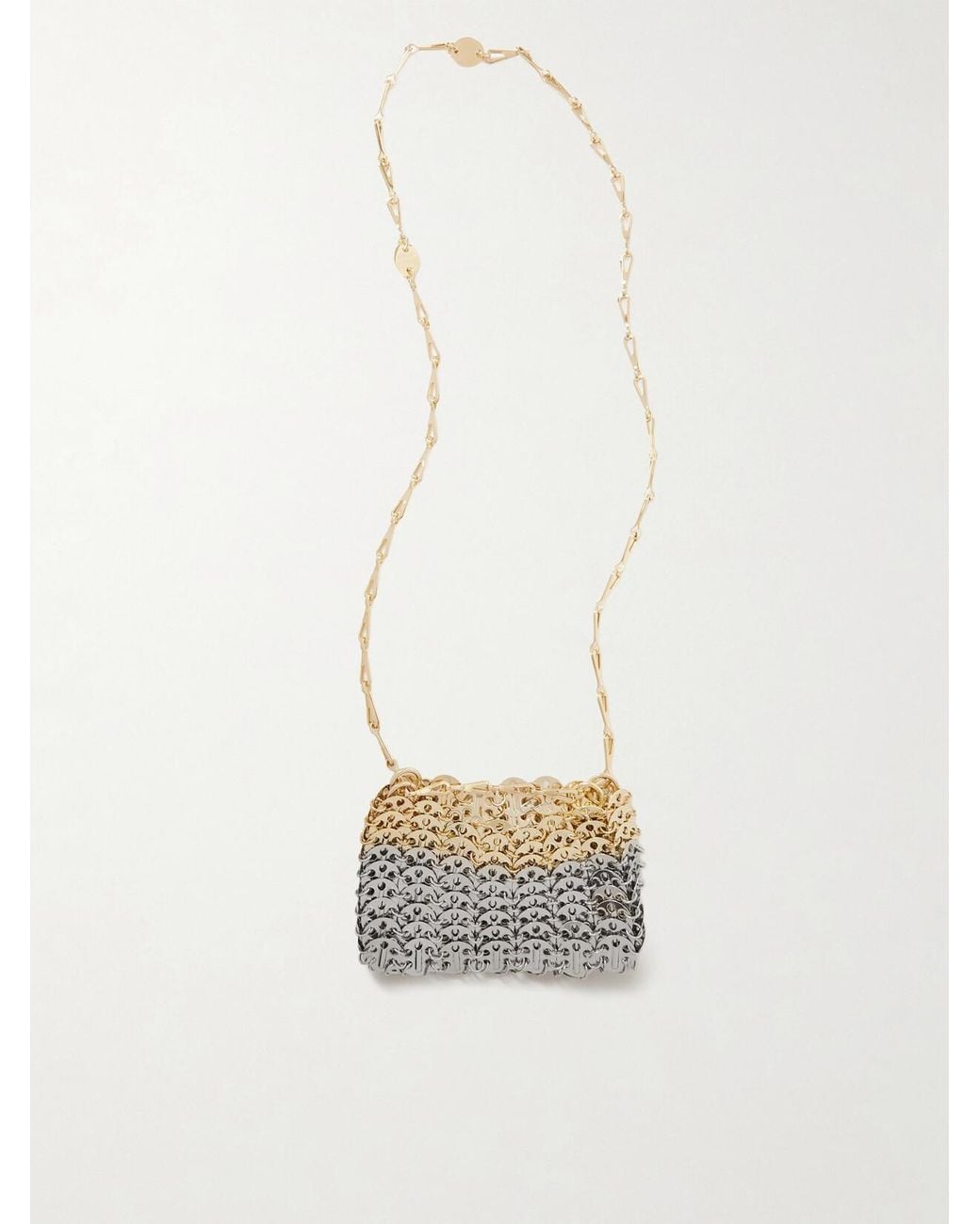 Rabanne White 1969 Skyline Nano Chainmail Shoulder Bag