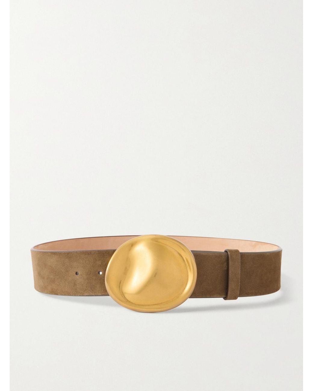 Khaite Natural Keefe Suede Belt