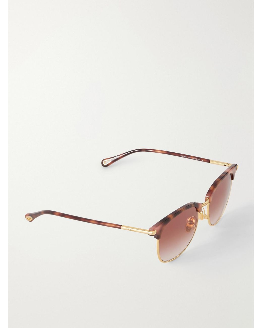 Chloé Pink Tubolar D-Frame Acetate And-Tone Sunglasses