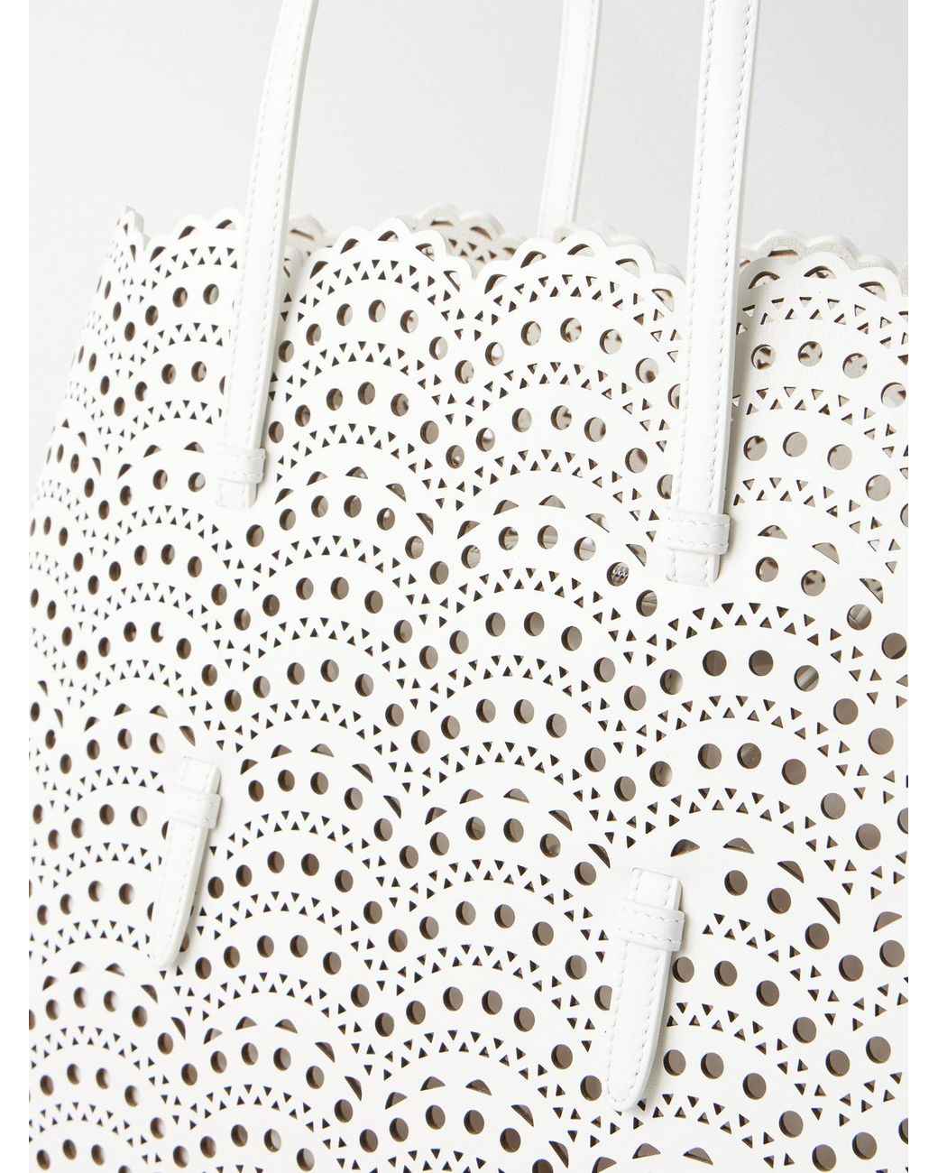 Alaïa Natural Mina Laser-Cut Leather Tote