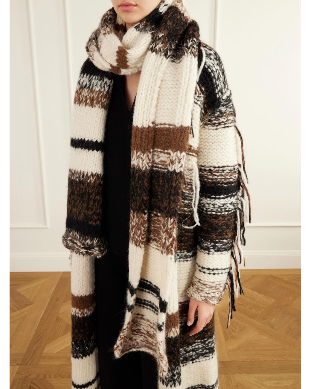 Lauren Manoogian Multicolor Rio Striped Alpaca, Pima Cotton And Merino Wool-Blend Scarf