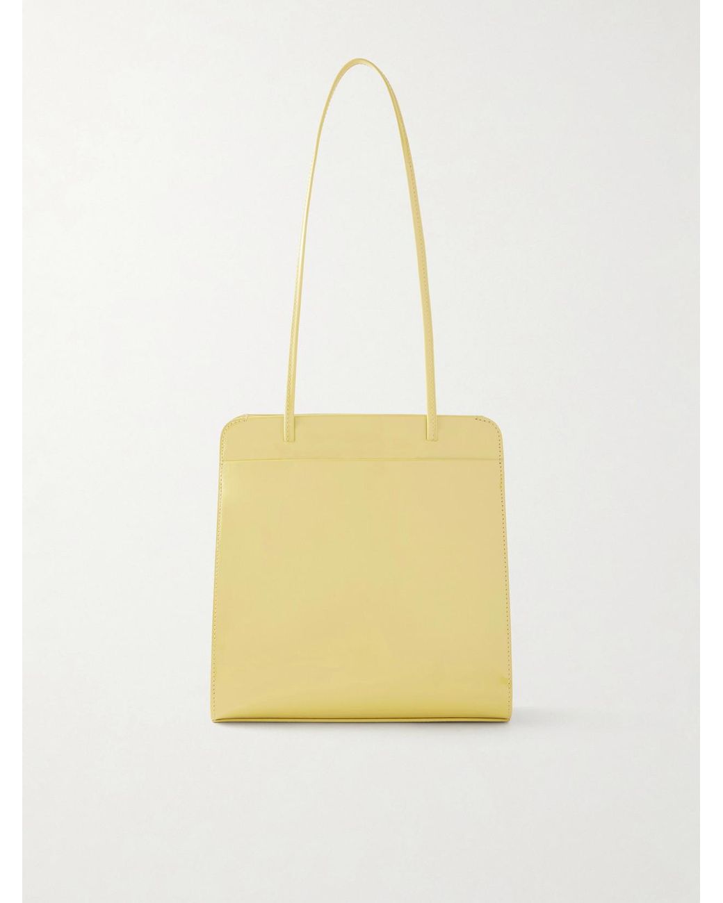 Faune Yellow Lisse Patent-Leather Shoulder Bag