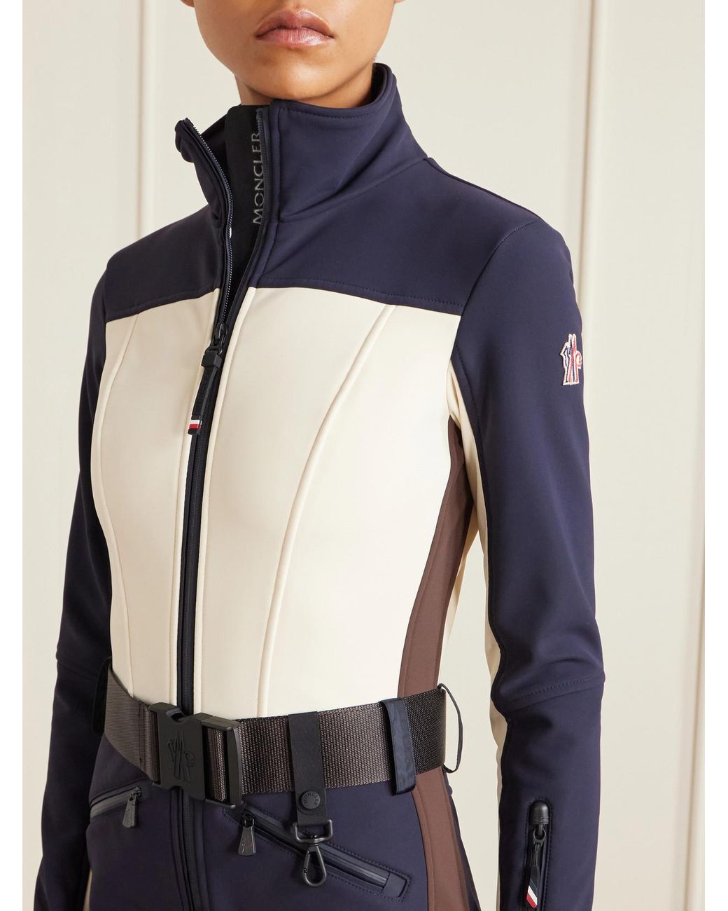 Moncler Blue Belted Ski Suit