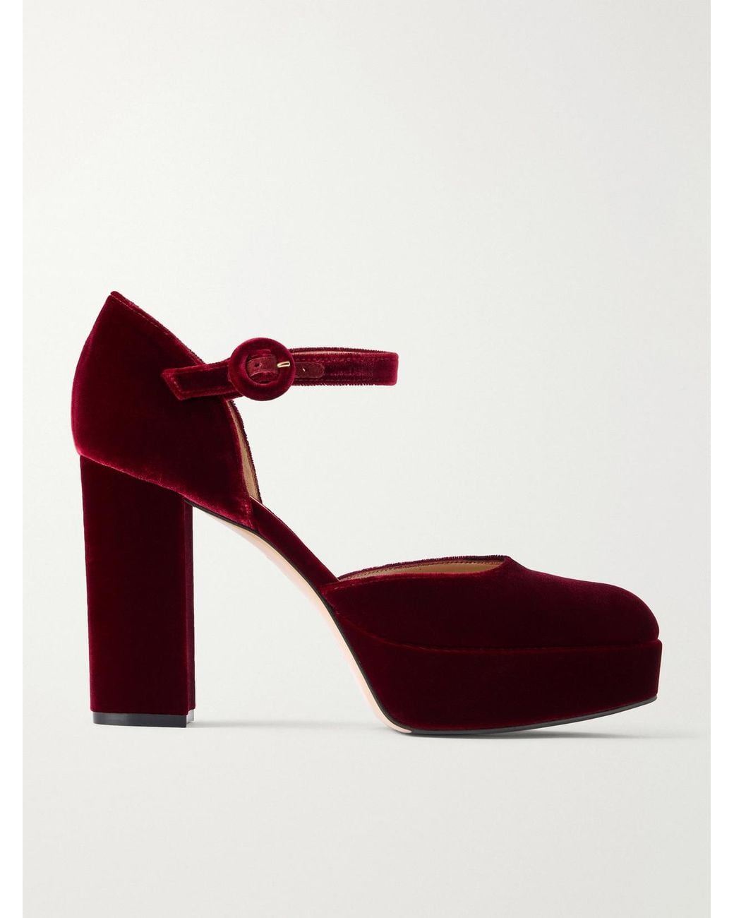 Gianvito Rossi Red 70 Velvet Pumps