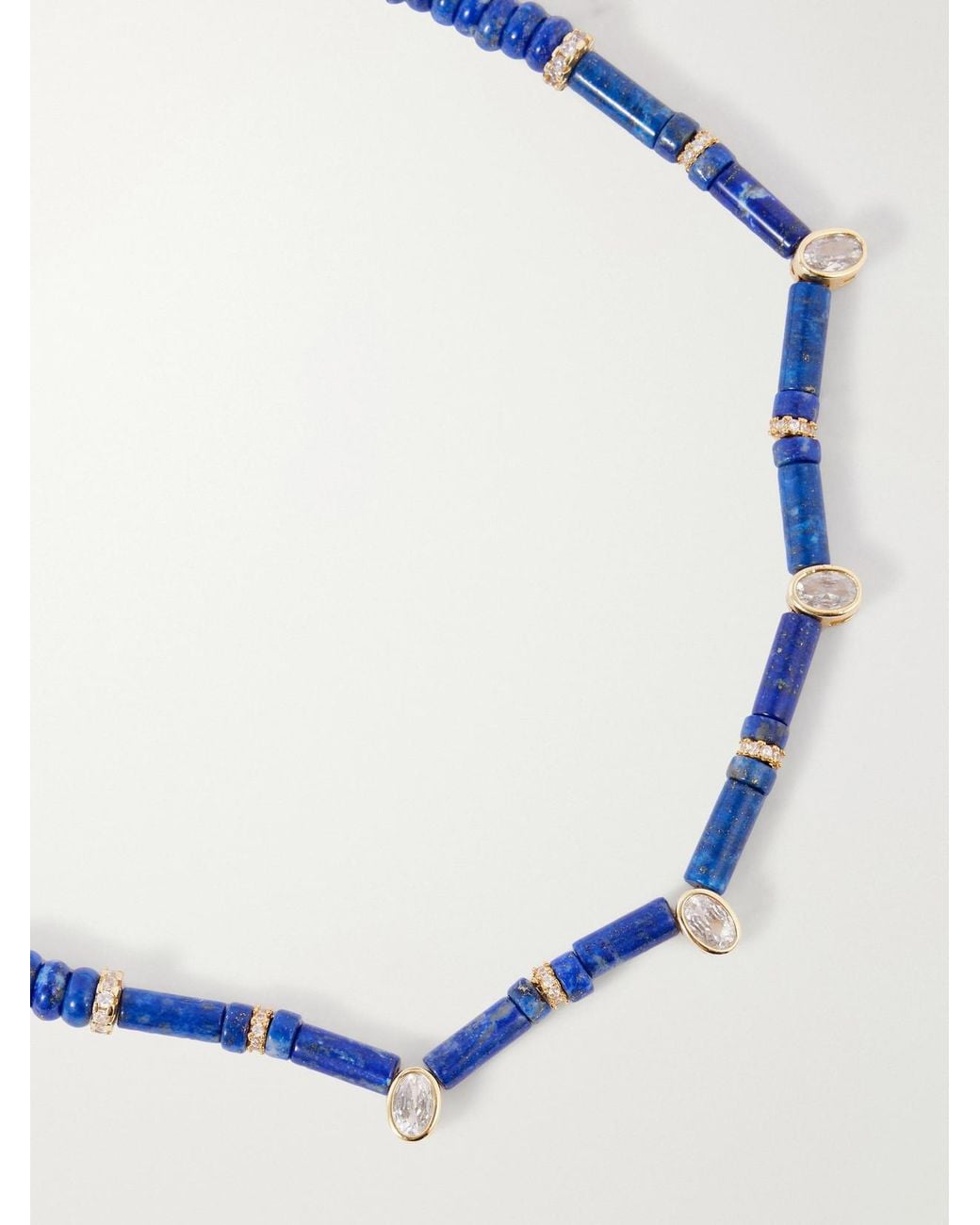 Joolz by Martha Calvo Blue Lapis Lazuli And Crystals Beaded Necklace