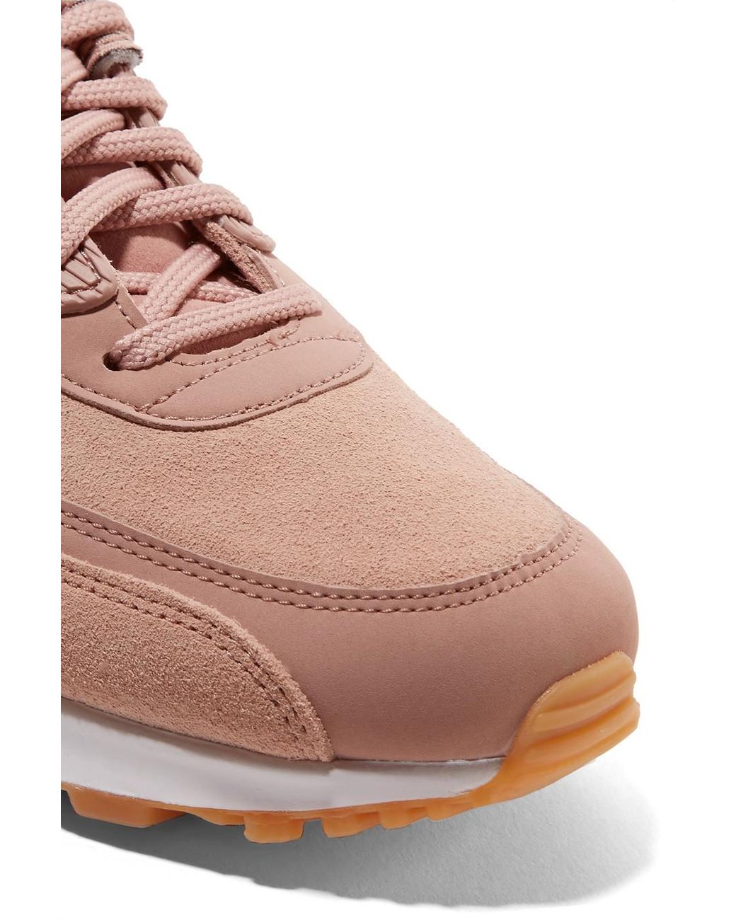 Nike Air Max 90 Suede-trimmed Leather Sneakers in Antique Rose (Pink) | Lyst