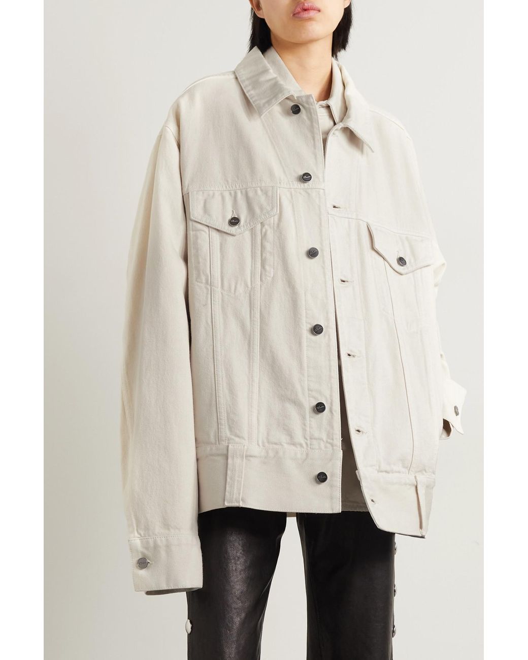 Oversized denim jacket Color white - RESERVED - 1951C-00X