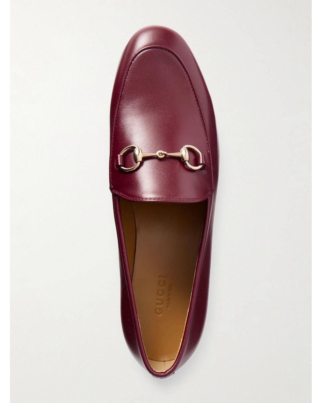 Gucci Purple Jordaan Horsebit-Detailed Leather Loafers