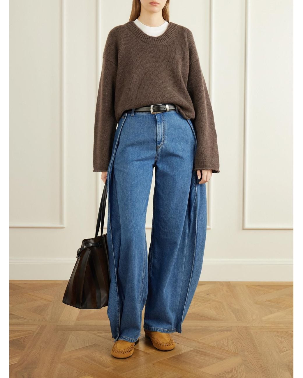Proenza Schouler Brown Whip Suede Loafers