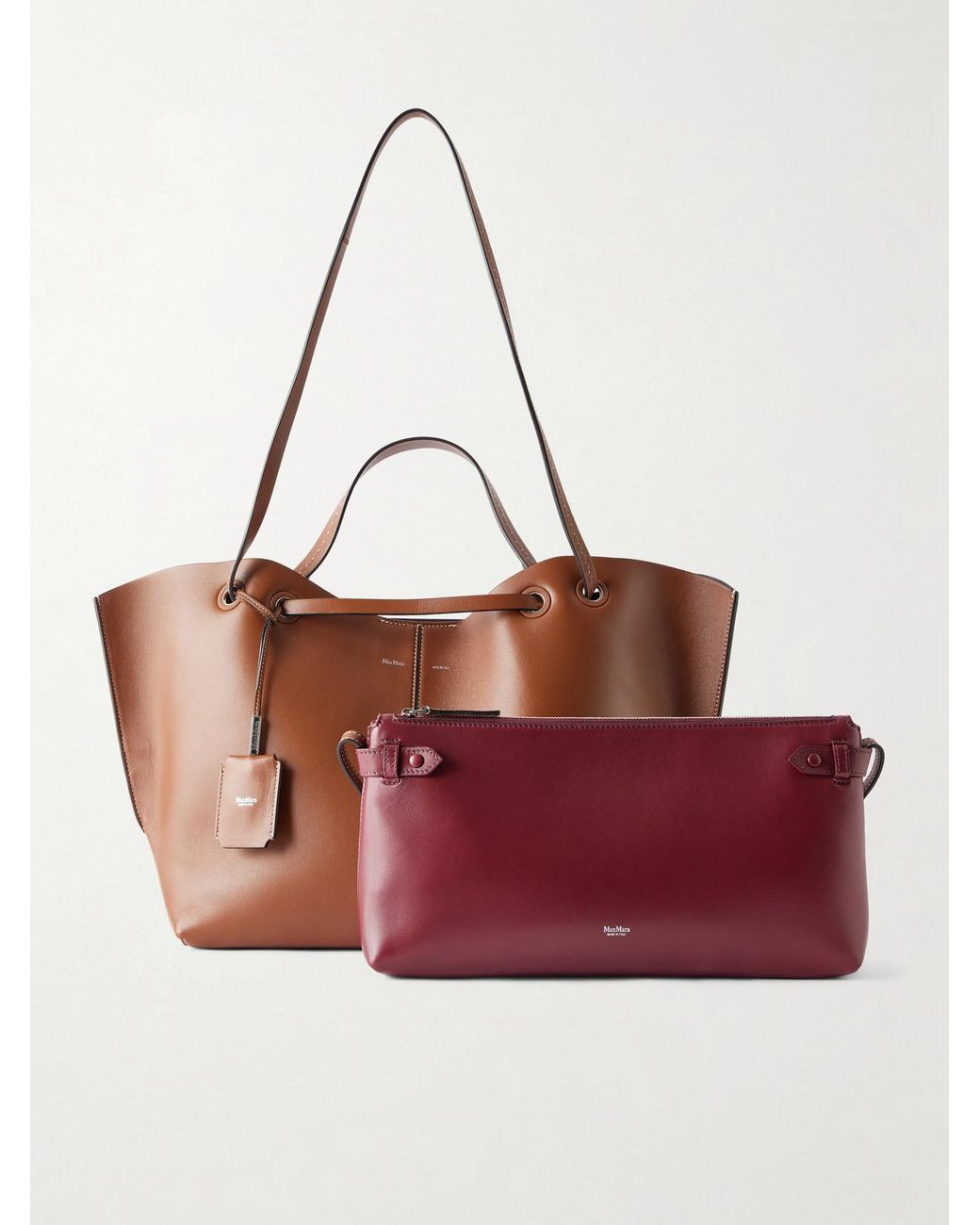 Max Mara Brown Leather Shoulder Bag
