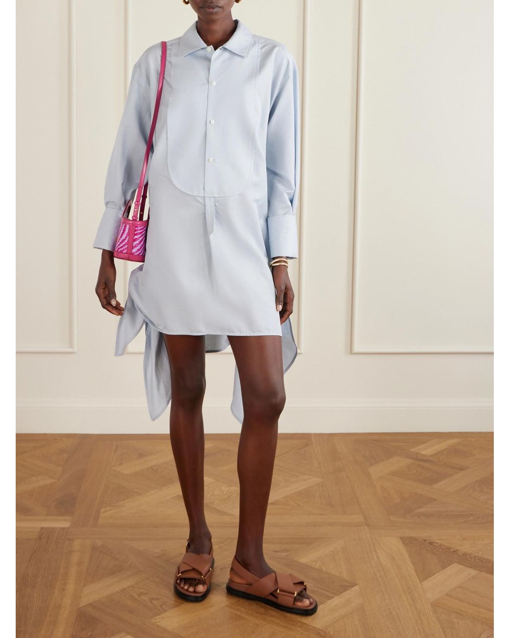 Marni Pink Tropicalia Micro Leather And Embroidered Faux Raffia Tote