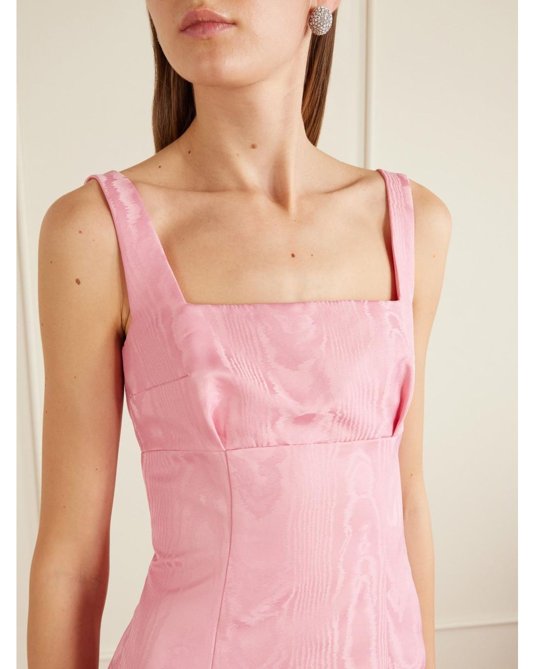 Emilia Wickstead Pink Micheline Moire Gown