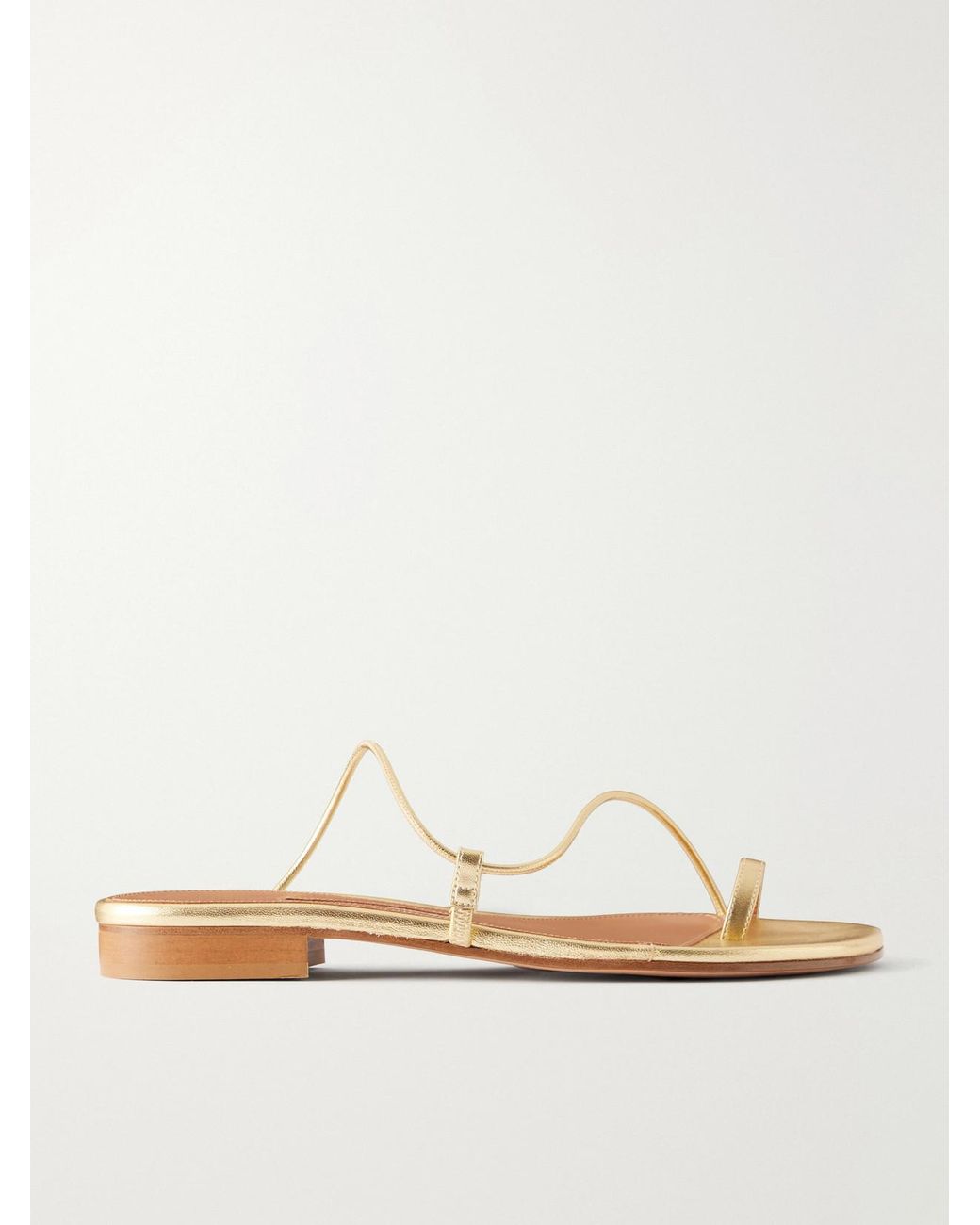 Emme Parsons Natural Susan Metallic-Leather Sandals