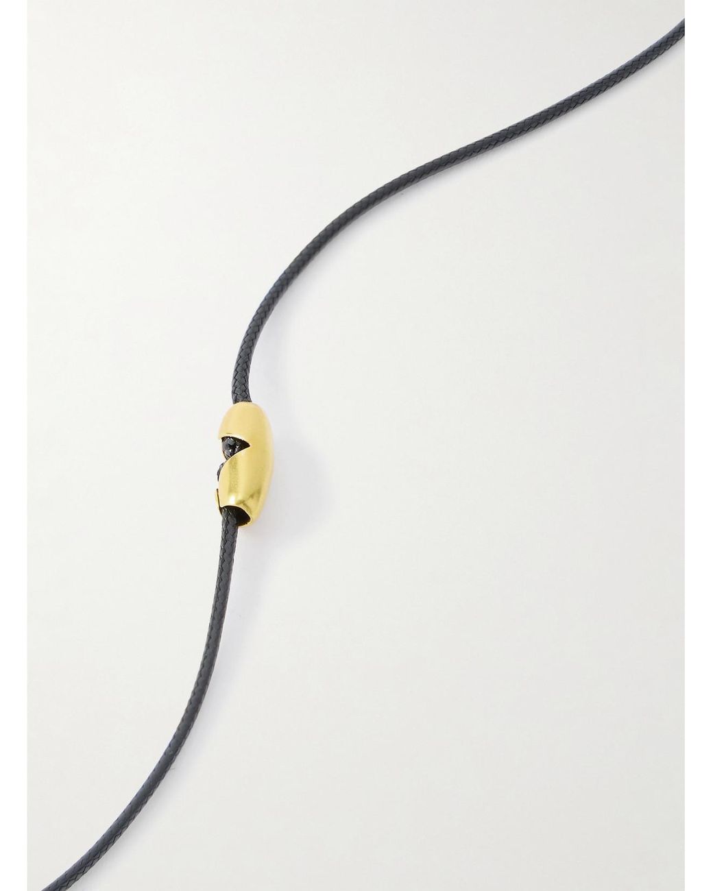 YSSO Natural Pisces Kette Aus Kordel Mit Vergoldetem Detail Aus Recyceltem Metall