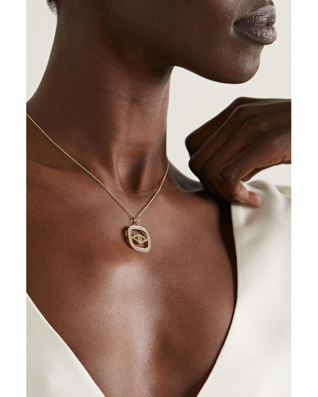 Sydney Evan Natural 14-Karat Diamond Necklace