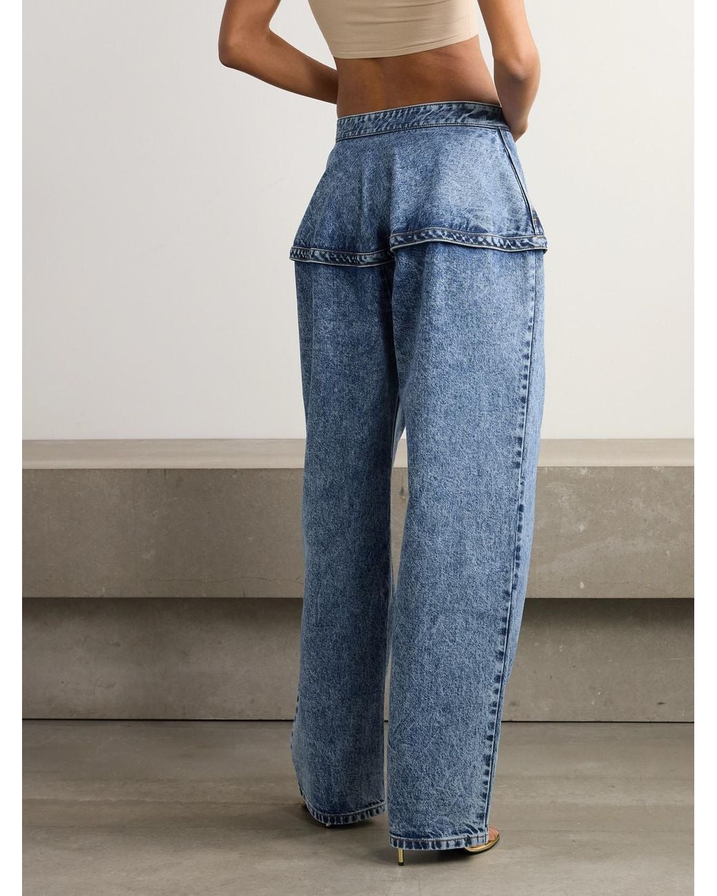 Alaïa Blue Wide-Leg Jeans
