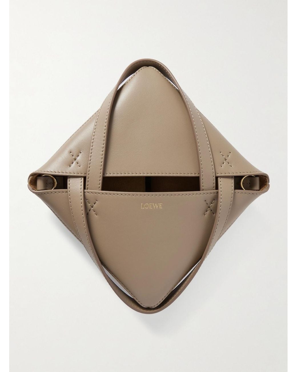 Loewe Natural Puzzle Fold Convertible Mini Leather Tote