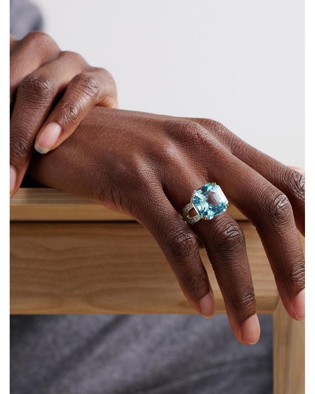 Mateo Blue 14-Karat, Topaz And Diamond Ring
