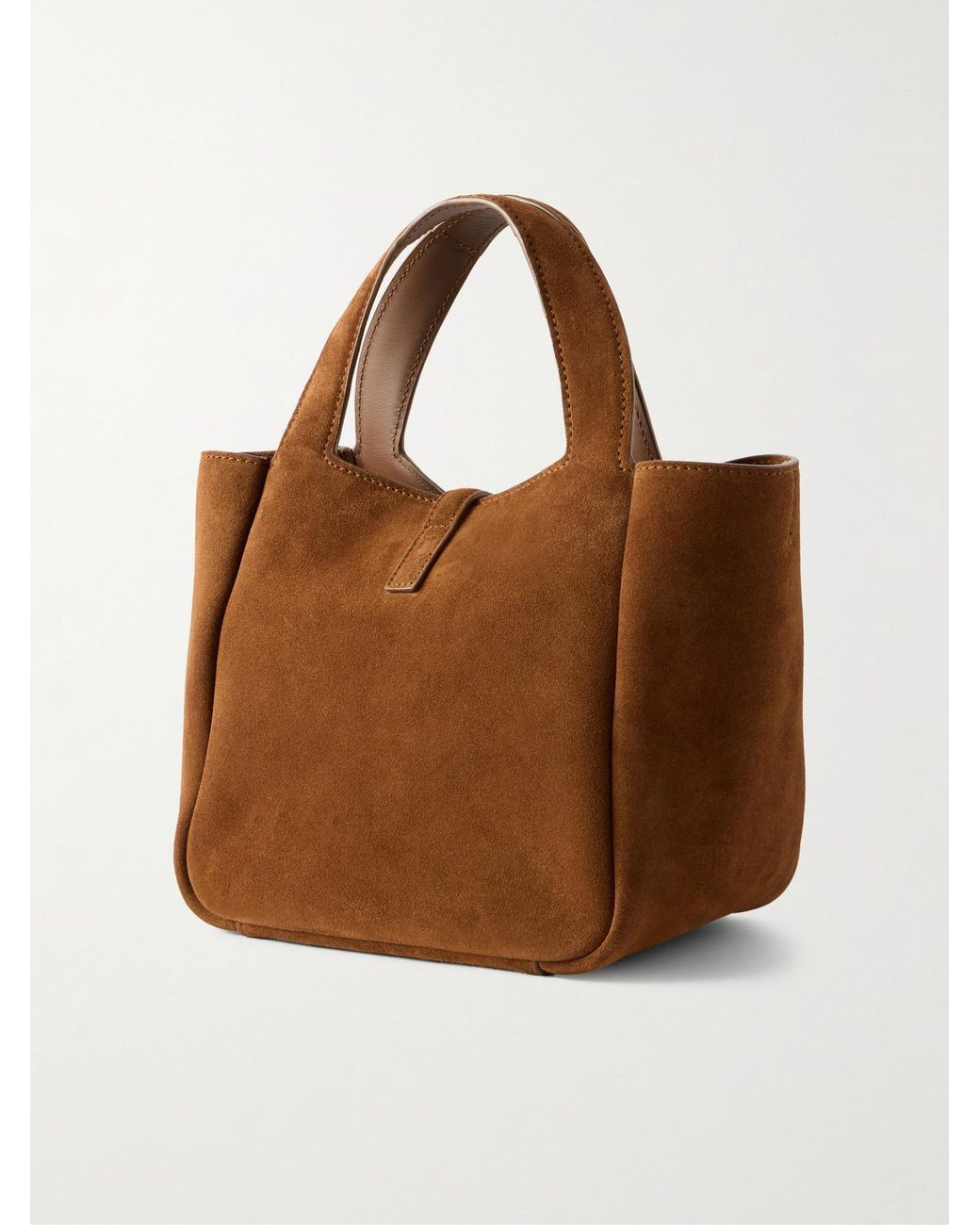 Saint Laurent Brown Le 5 À 7 Baby Bea Suede Top-Handle Bag