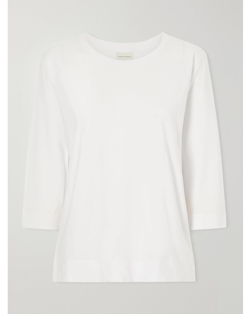Dries Van Noten White Cotton T-Shirt