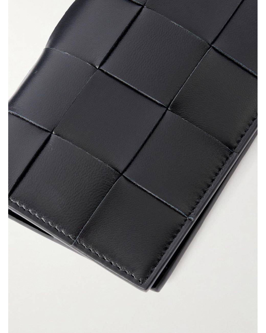 Bottega Veneta Gray Cassette Intrecciato Leather Passport Case