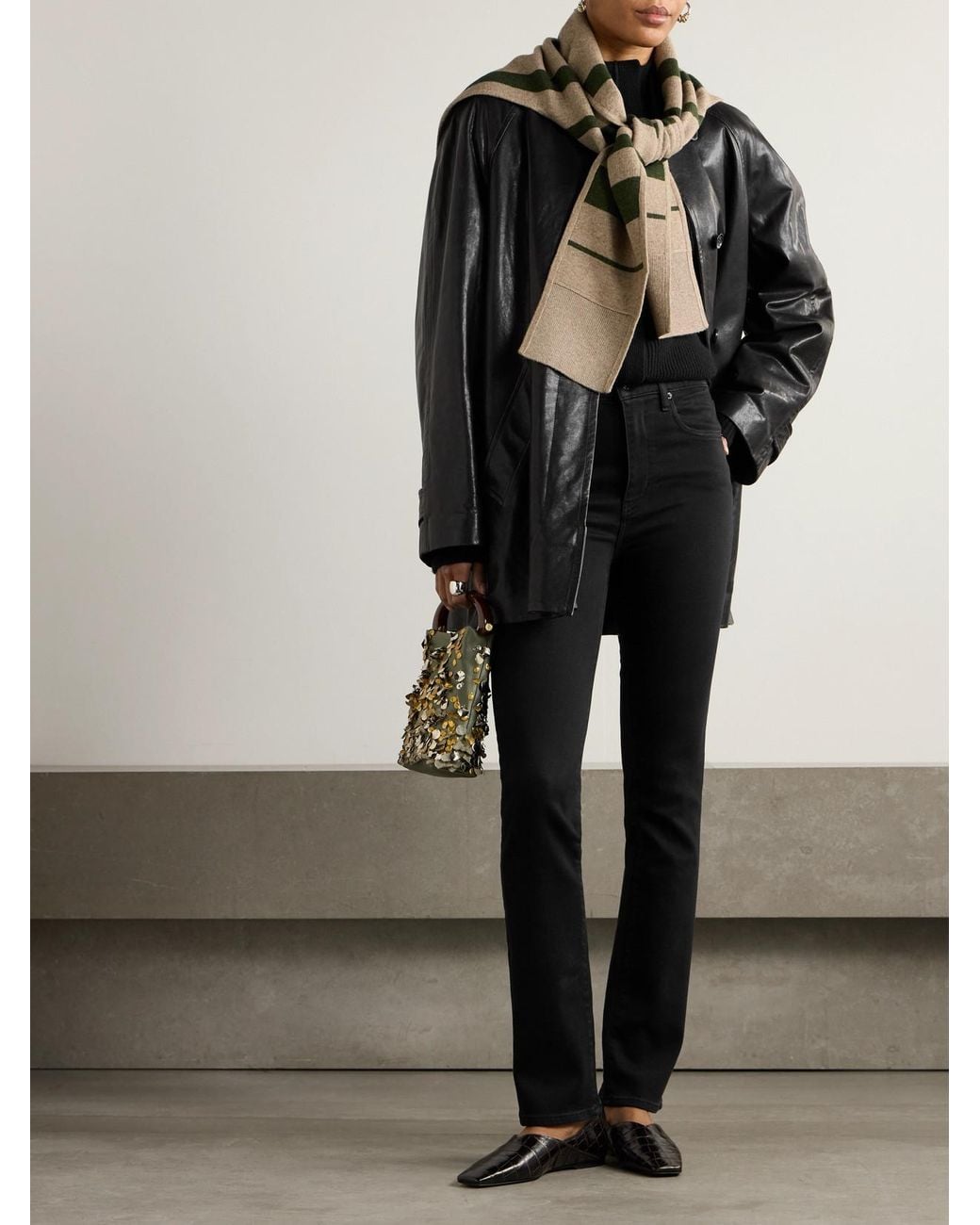 FRAME Black Pencil Super Stretch Mid-Rise Skinny Jeans