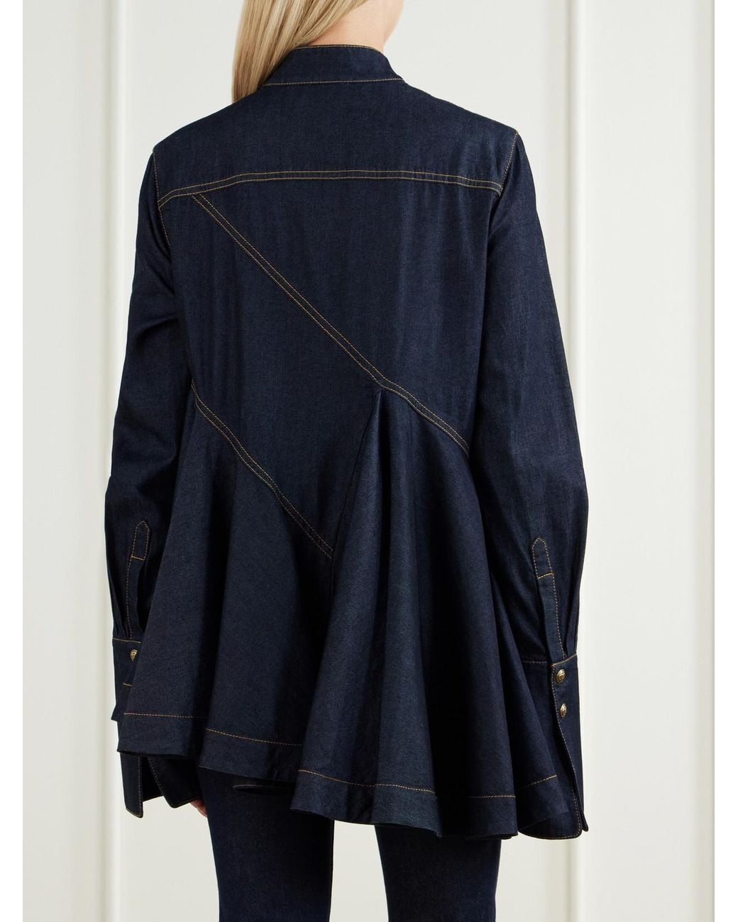 Zimmermann Blue Asymmetric Denim Shirt