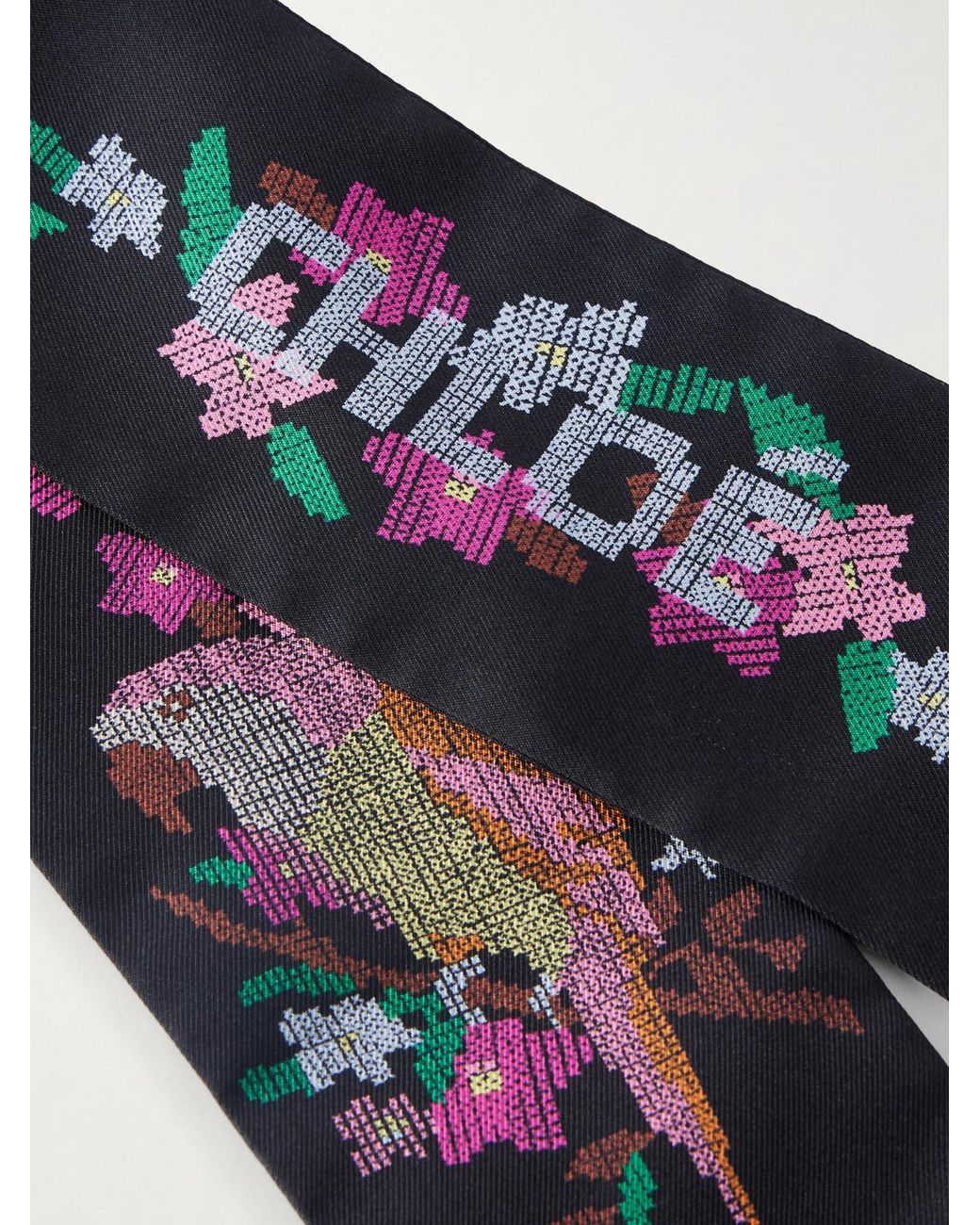 Chloé Blue Printed Silk Scarf