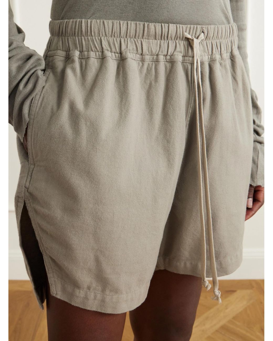 Rick Owens Gray Drkshdw Cotton-Jersey Shorts