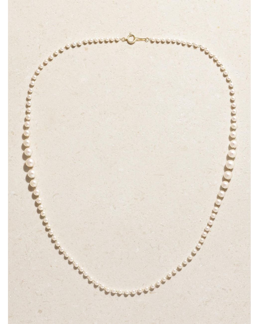 Mizuki Natural 14-Karat Pearl Necklace