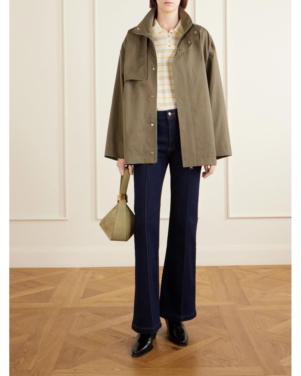 FRAME Blue The Icon Mid-Rise Flared Jeans