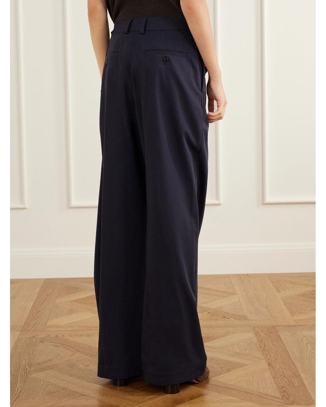 J.W. Anderson Blue Cotton-Drill Wide-Leg Wrap Pants