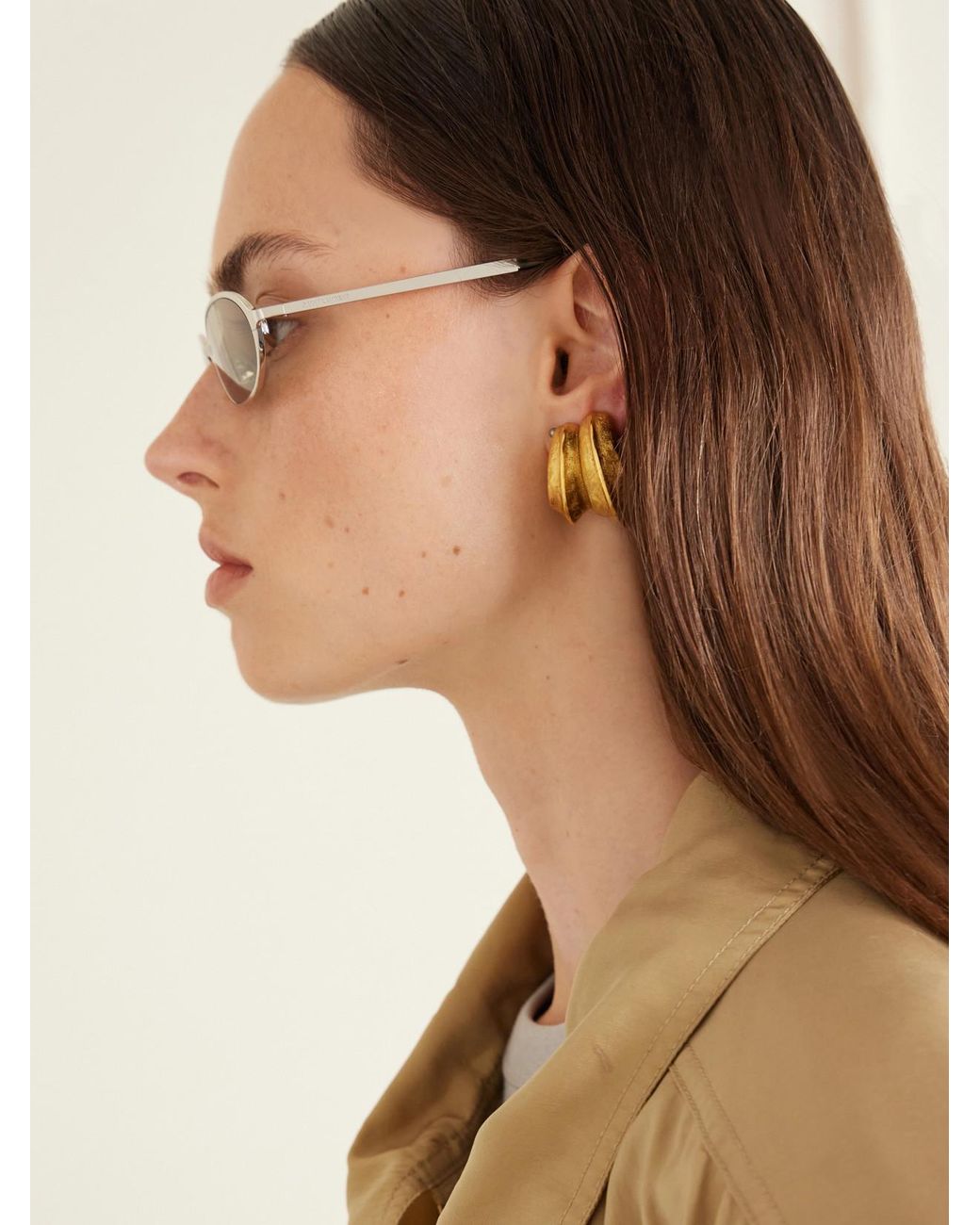 Saint Laurent Natural Sl 935 Round-Frame-Tone Sunglasses