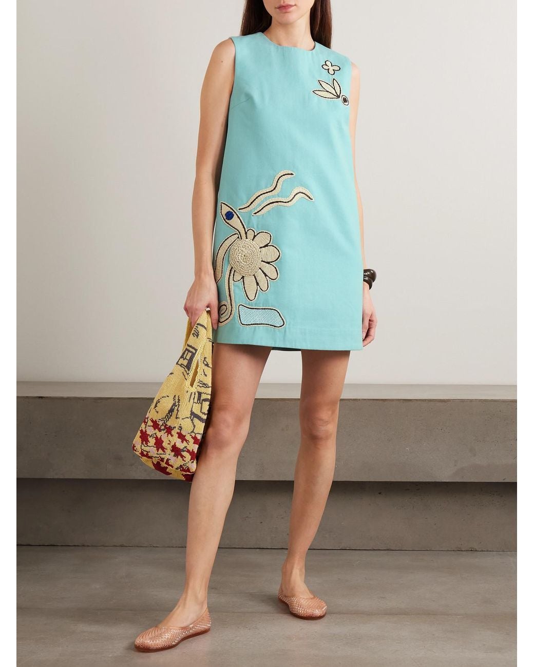 green emerald velvet dress Alemais Hazel Embroidered Midi Dress White