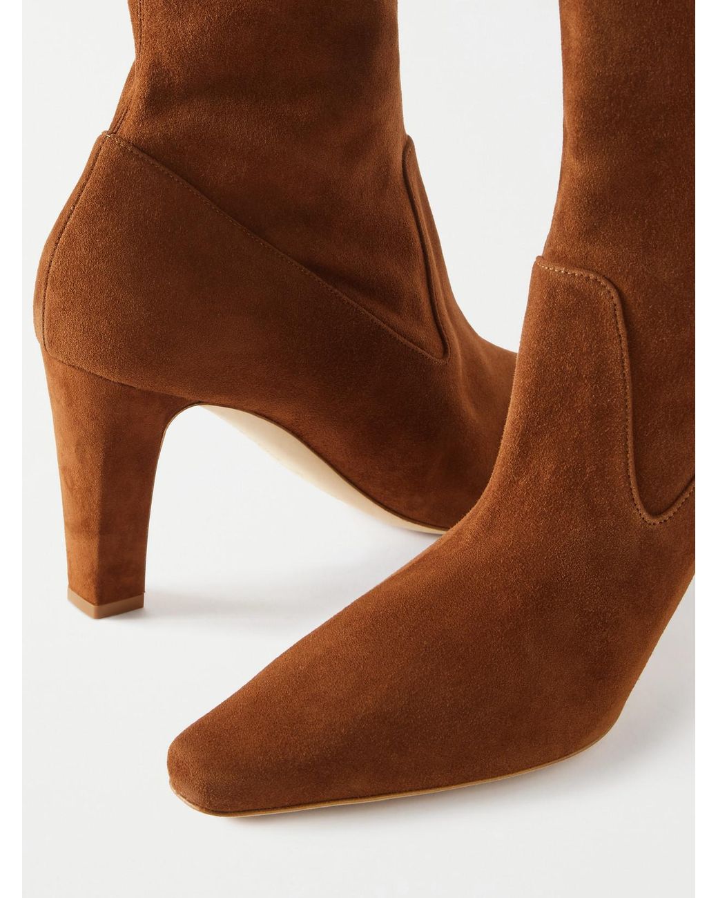 Manolo Blahnik Brown Pavisco 90 Suede Boots
