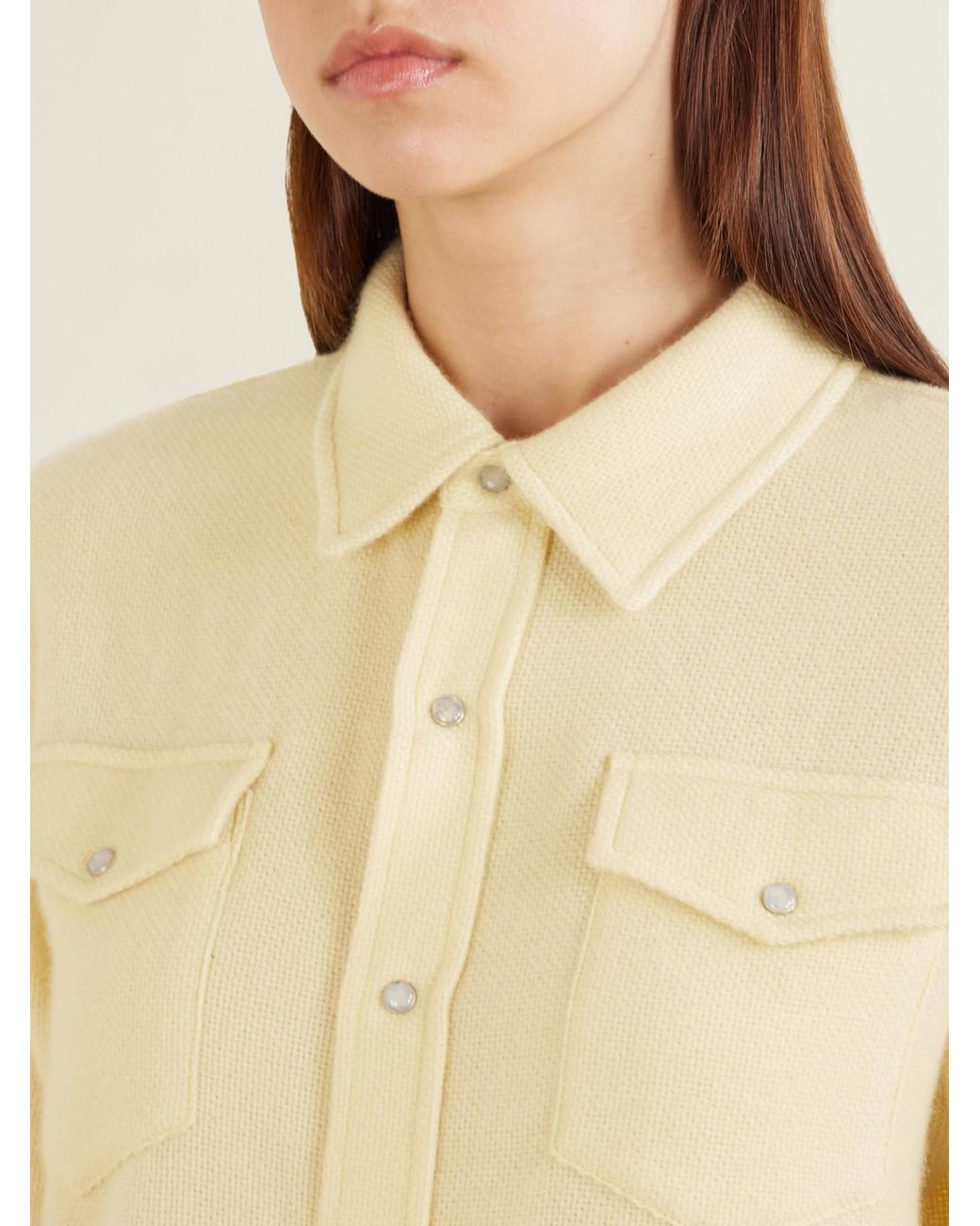 God's True Cashmere Natural Daffodil Cashmere Shirt