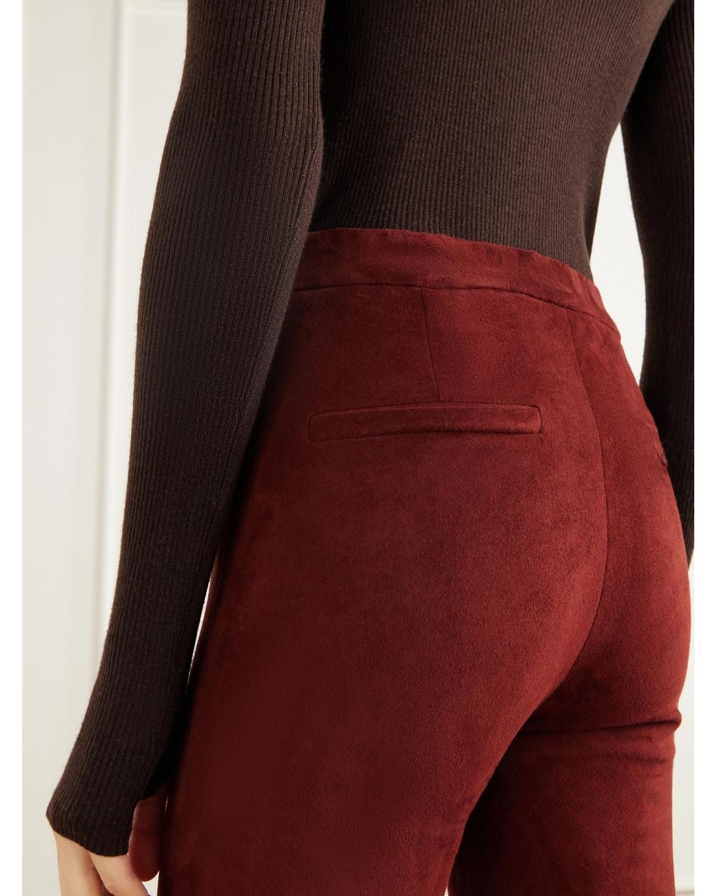 Arma Red River Paneled Suede Leggings