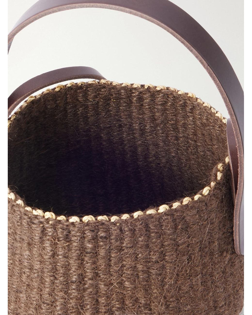 Muuñ Brown Orphee Raffia Shoulder Bag