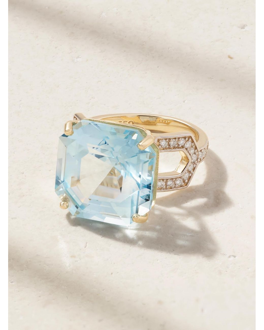 Mateo Blue 14-Karat, Topaz And Diamond Ring