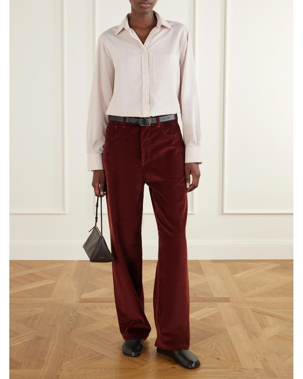 Rohe White Striped Woven Shirt