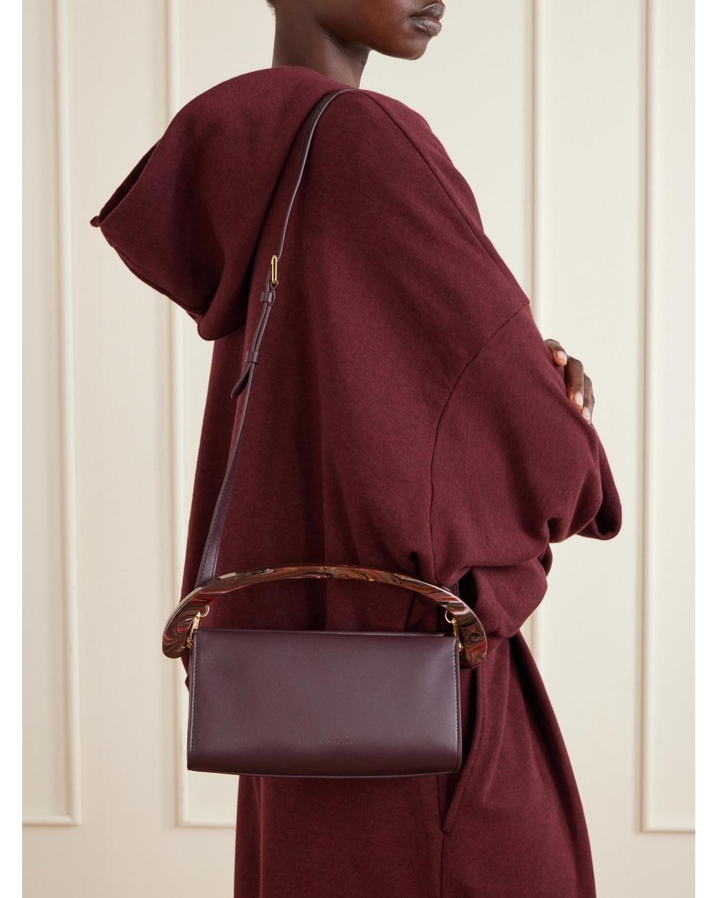Dries Van Noten Purple Leather Clutch