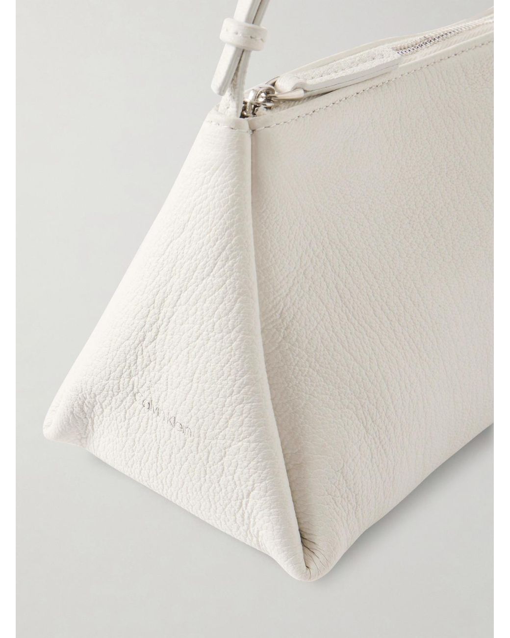 Calvin Klein Natural Aurelis Leather Shoulder Bag