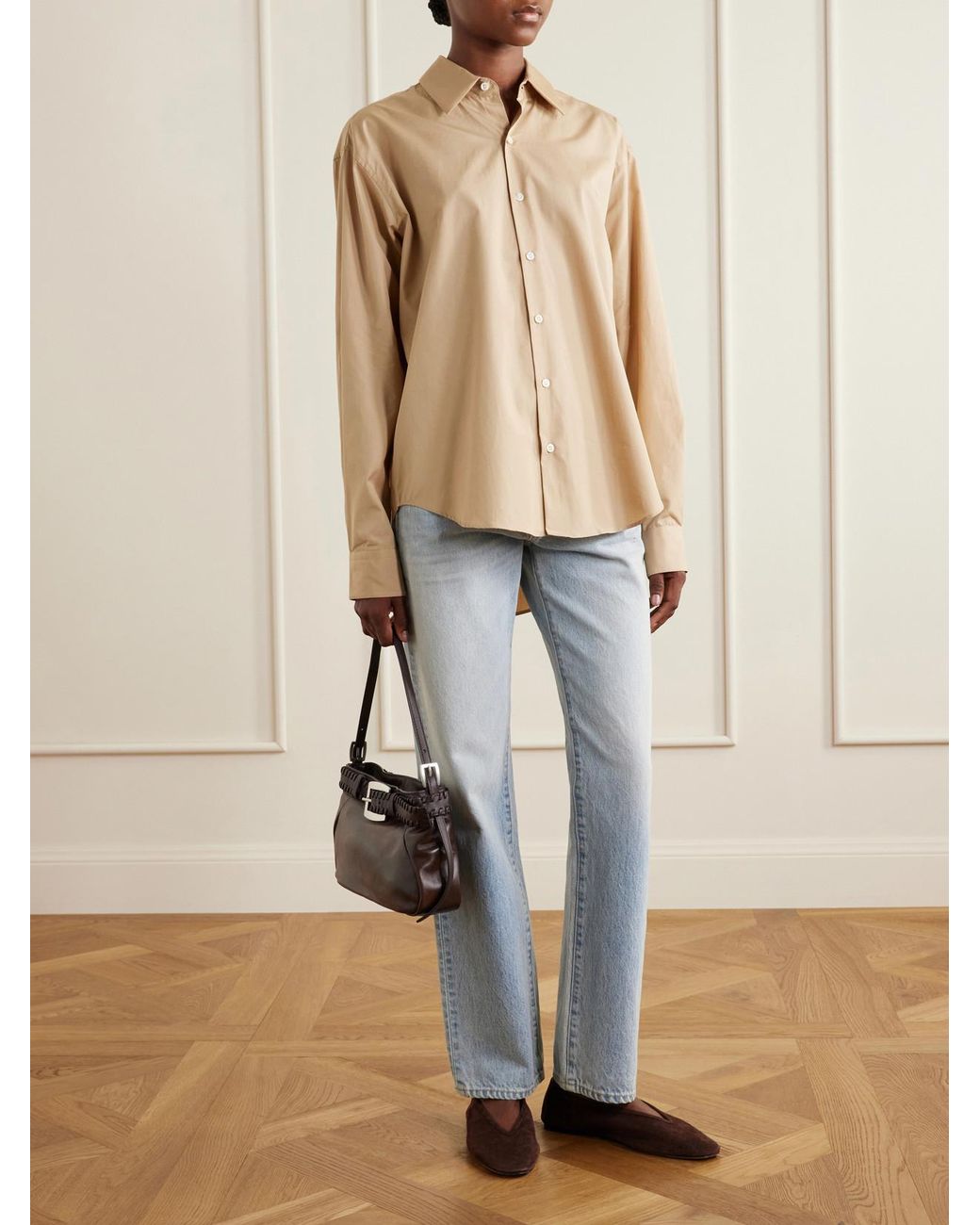Comme Si Natural Cotton-Poplin Shirt