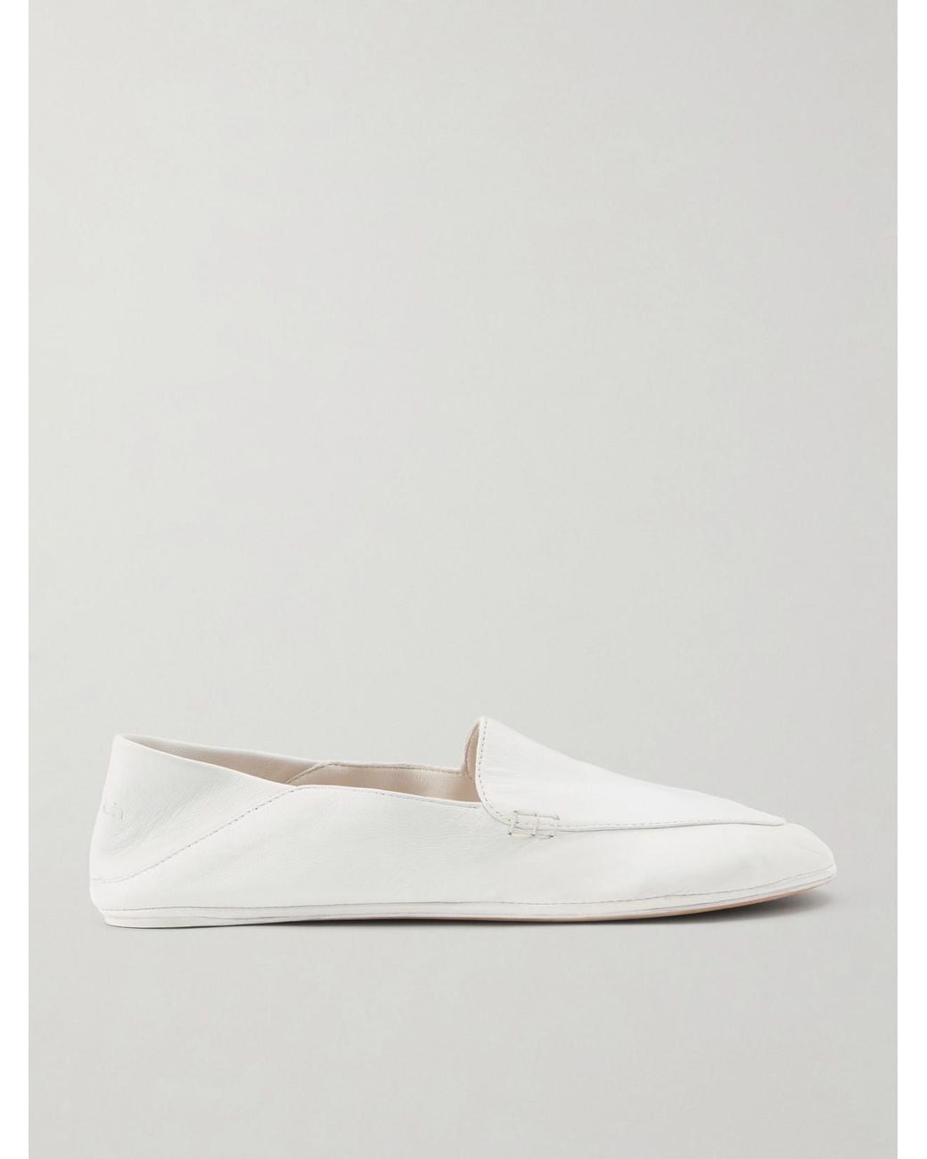 Calvin Klein White Vela Leather Loafers