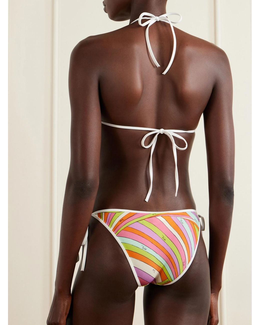 Emilio Pucci White Printed Bikini Briefs