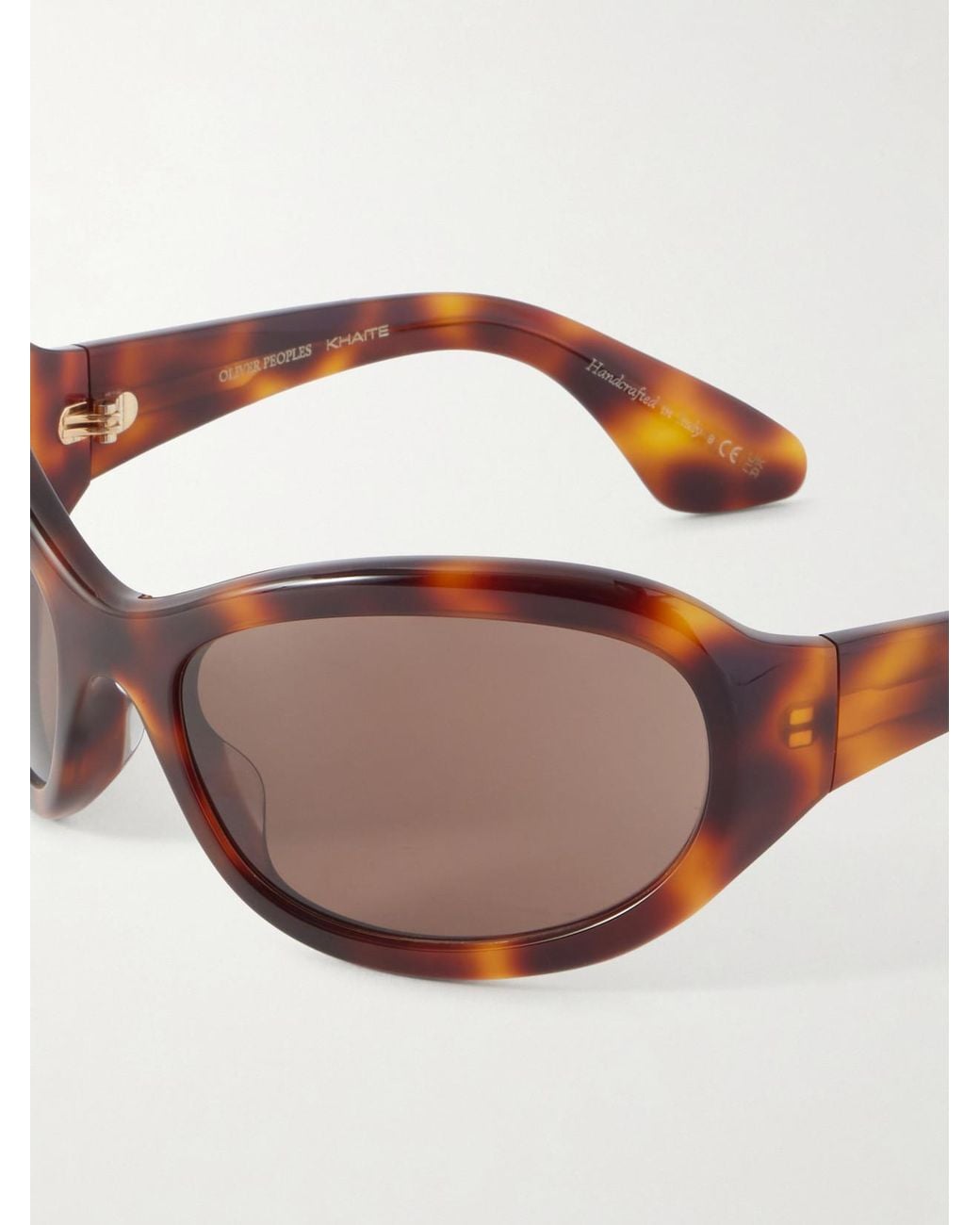 Oliver Peoples Brown Khaite 1967C Round-Frame Acetate Sunglasses