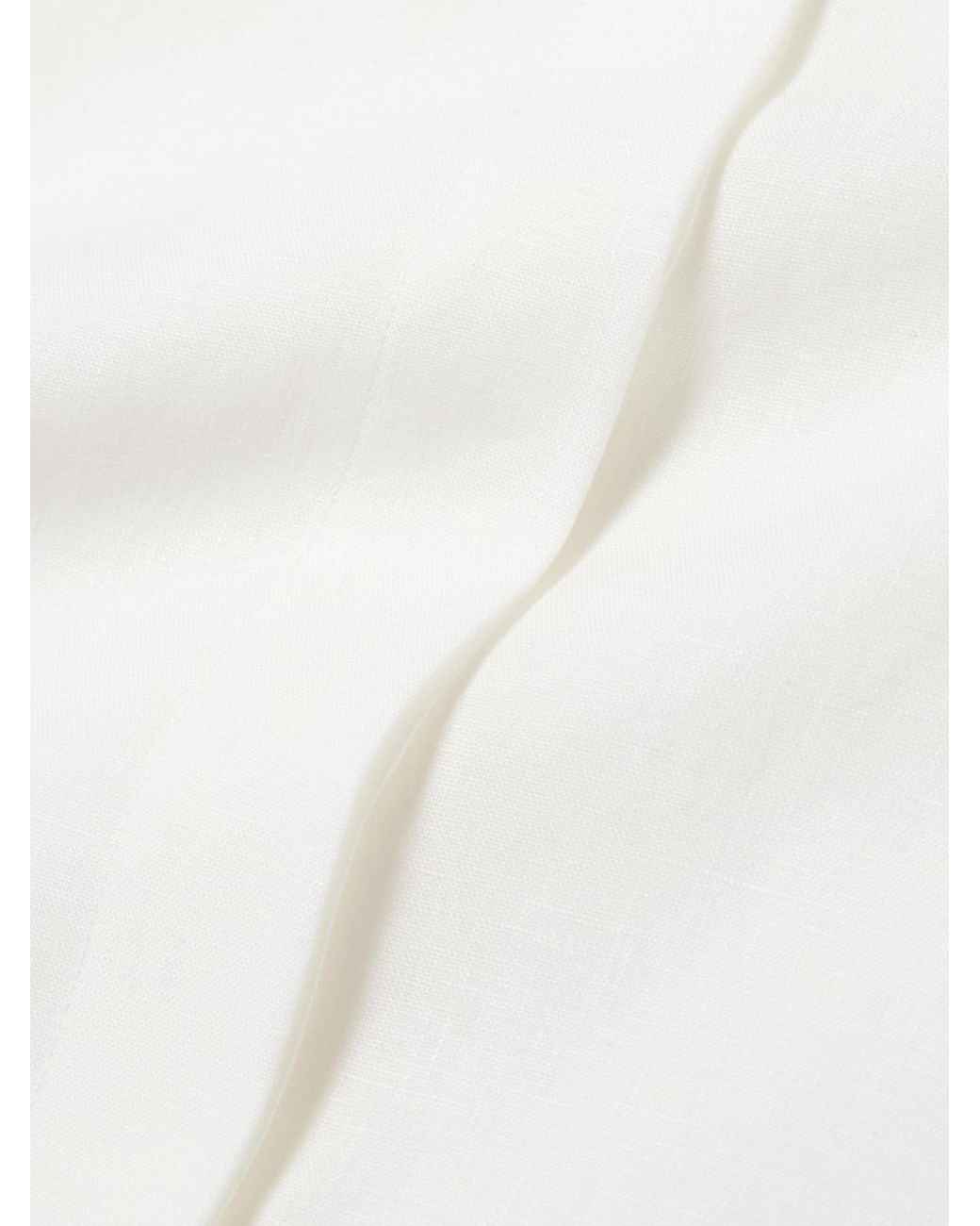 Another Tomorrow White Linen Shirt